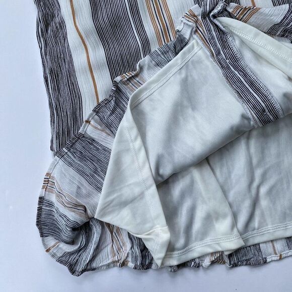 Altar’d State Maxwell Dress Button Front Striped Ruffle Hem Size M - Picture 6 of 13